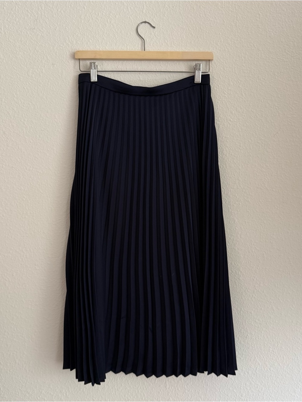 J Crew Pleated Navy Midi Skirt - Classic Women's Skirt